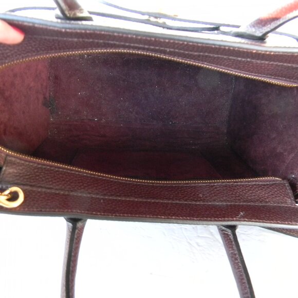 MULBERRY Zipped Bayswater LARGE OXBLOOD/BURGUNDY LEATHER SATCHEL/CROSSBODY - Picture 9 of 14